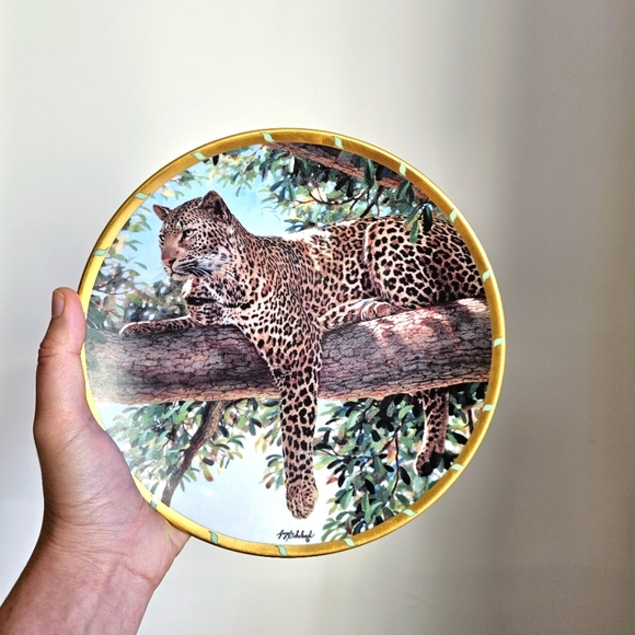 Lenox Collection Afternoon Shade Guy Coheleach Royal Cats Plate Leopard - Picture 5 of 13